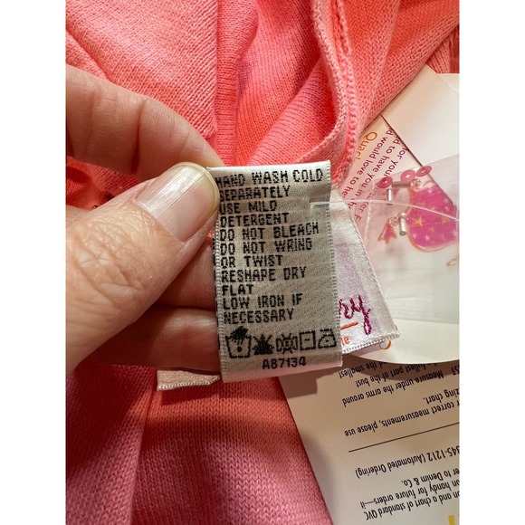 Quacker Factory Pink Butterfly Knit Sweater Top Size XL Beaded Sequin Whimsical - Picture 7 of 8